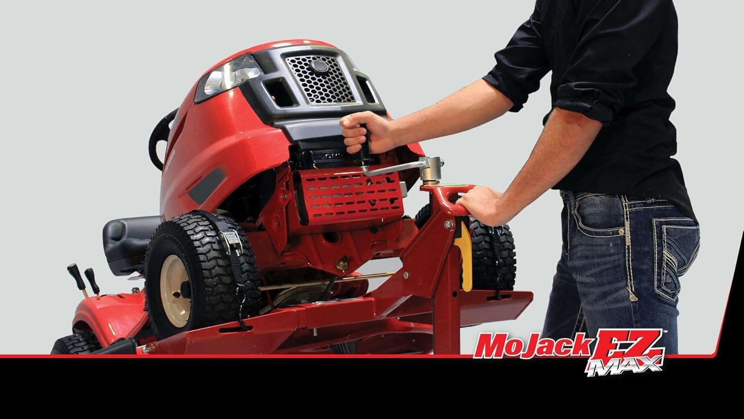 MoJack EZ Max - Riding Lawn Mower Lift, 450lb Lifting Capacity, Fits Most Residential & ZTR Mowers, Space-Saving Folding, Red MoJack EZ Max - Riding Lawn Mower Lift, 450lb Lifting Capacity, Fits Most Residential & ZTR Mowers, Space-Saving Folding, Red - Image 4