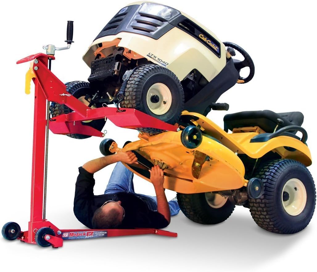 MoJack EZ Max - Riding Lawn Mower Lift, 450lb Lifting Capacity, Fits Most Residential & ZTR Mowers, Space-Saving Folding, Red MoJack EZ Max - Riding Lawn Mower Lift, 450lb Lifting Capacity, Fits Most Residential & ZTR Mowers, Space-Saving Folding, Red - Image 5
