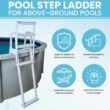 Poolzilla Pool Step Ladder for Above Ground Pools - A-Frame Flip Up Ladder w/Non Skid Platform - for 48’’ to 54’’ in. Above Ground Pools Poolzilla Pool Step Ladder for Above Ground Pools - A-Frame Flip Up Ladder w/Non Skid Platform - for 48’’ to 54’’ in. Above Ground Pools