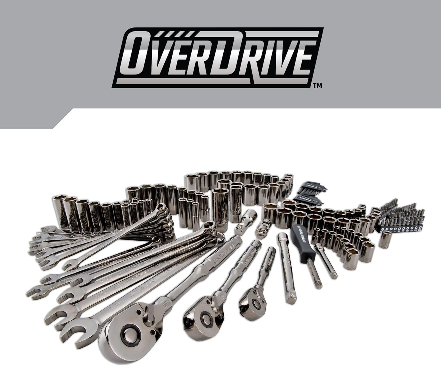 Craftsman OVERDRIVE 1/4 & 3/8 & 1/2 in. drive Metric/SAE 6 Point Mechanic's Tool Set 154 pc Craftsman OVERDRIVE 1/4 & 3/8 & 1/2 in. drive Metric/SAE 6 Point Mechanic's Tool Set 154 pc - Image 9