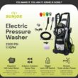 Sun Joe SPX3000-XT1 XTREAM Electric Pressure Washer, 2200 PSI, 1.1 GPM, 14.9 Amp, Bonus Accessories