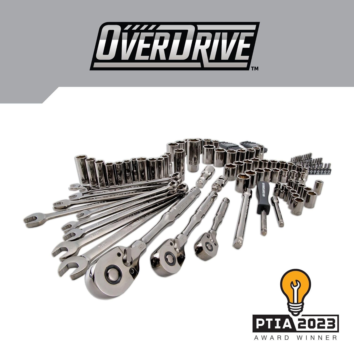 CRAFTSMAN OVERDRIVE 121-Piece Gunmetal Chrome Mechanics Tool Set, Standard SAE/Metric Socket Set, with Hard Case (CMMT99121L) CRAFTSMAN OVERDRIVE 121-Piece Gunmetal Chrome Mechanics Tool Set, Standard SAE/Metric Socket Set, with Hard Case (CMMT99121L) - Image 9