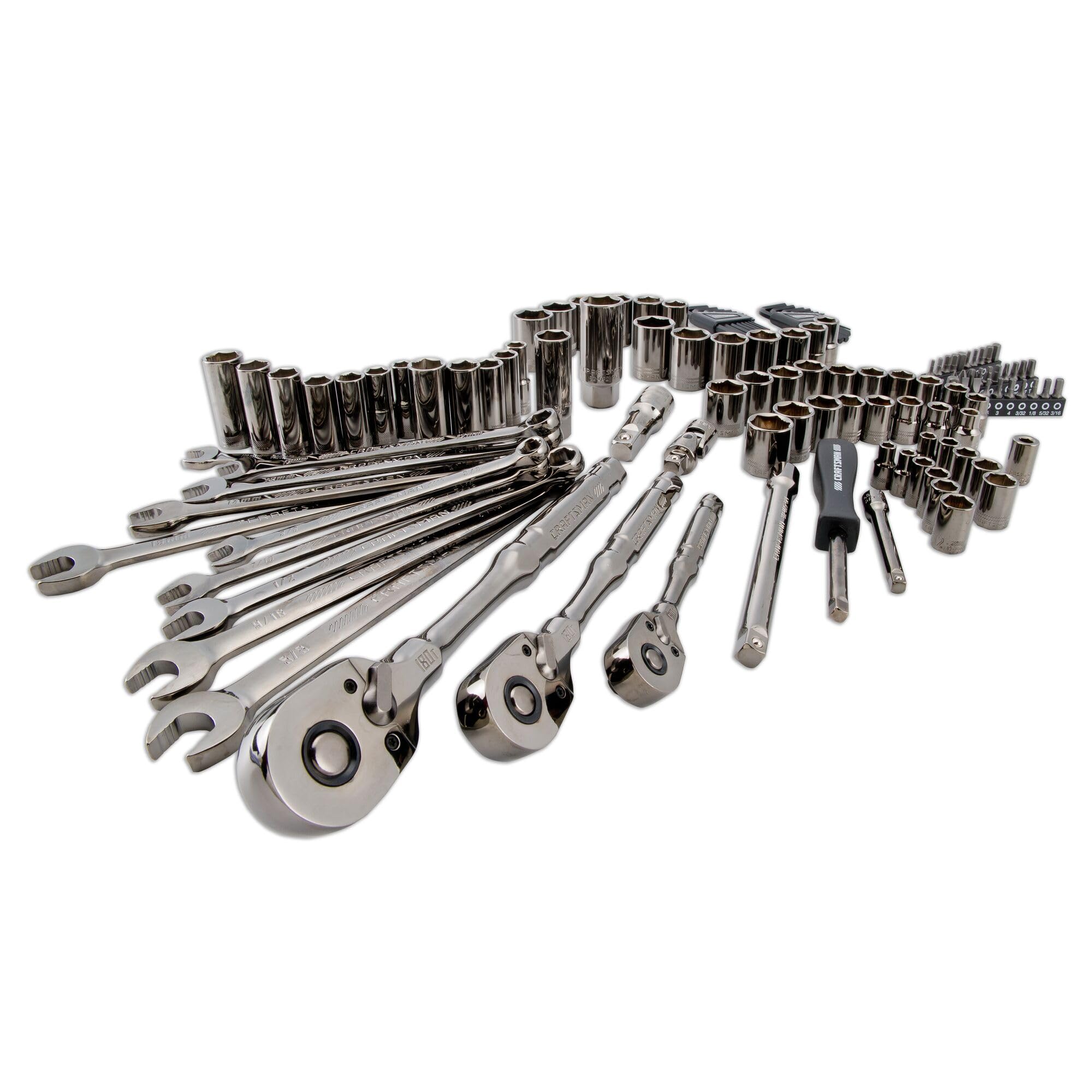CRAFTSMAN OVERDRIVE 121-Piece Gunmetal Chrome Mechanics Tool Set, Standard SAE/Metric Socket Set, with Hard Case (CMMT99121L) CRAFTSMAN OVERDRIVE 121-Piece Gunmetal Chrome Mechanics Tool Set, Standard SAE/Metric Socket Set, with Hard Case (CMMT99121L) - Image 6