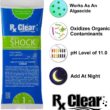 Rx Clear Mega Shock | 73% Calcium Hypochlorite | Kills Algae in Swimming Pools | 48 Pack