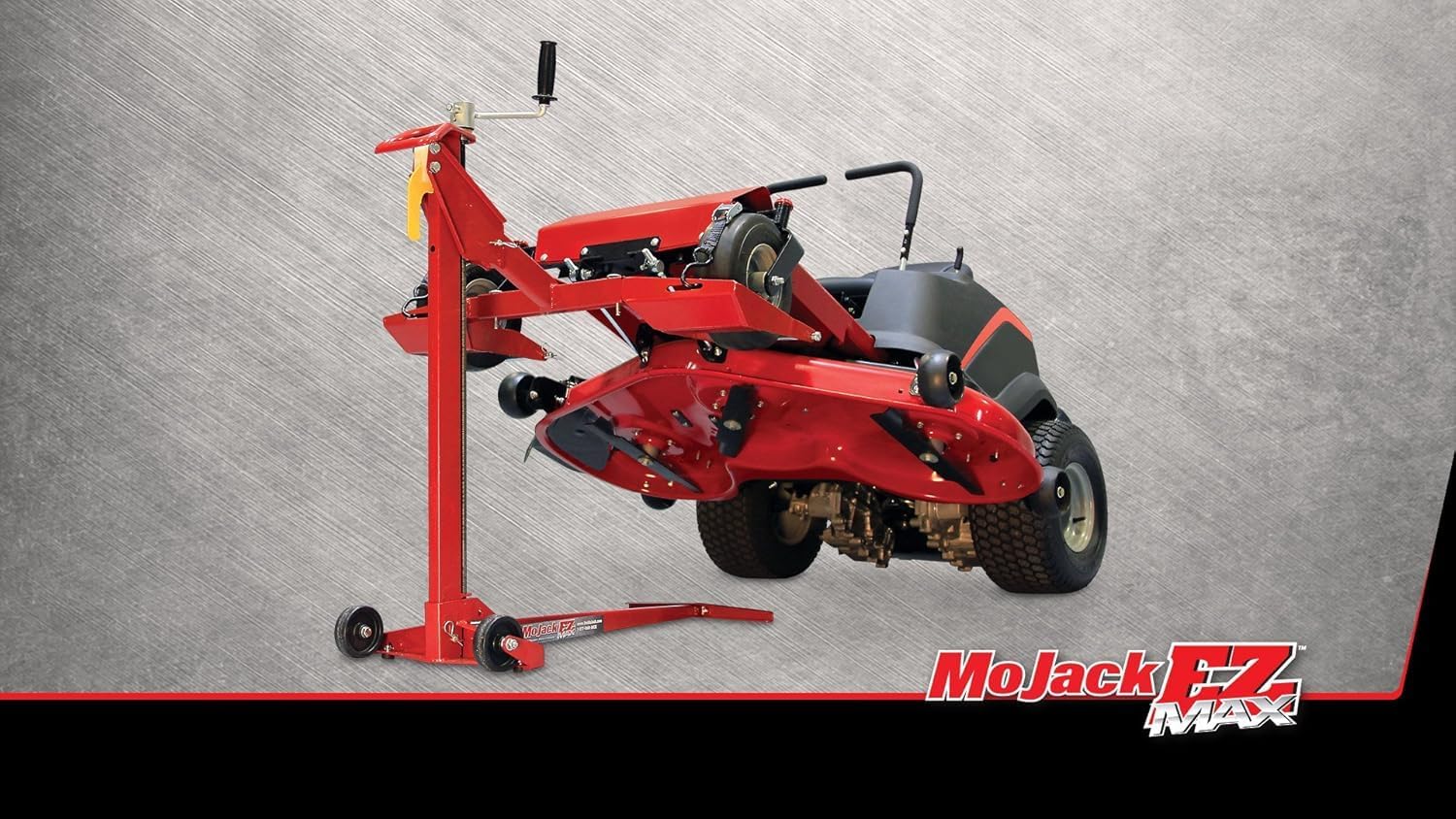 MoJack EZ Max - Riding Lawn Mower Lift, 450lb Lifting Capacity, Fits Most Residential & ZTR Mowers, Space-Saving Folding, Red MoJack EZ Max - Riding Lawn Mower Lift, 450lb Lifting Capacity, Fits Most Residential & ZTR Mowers, Space-Saving Folding, Red - Image 3