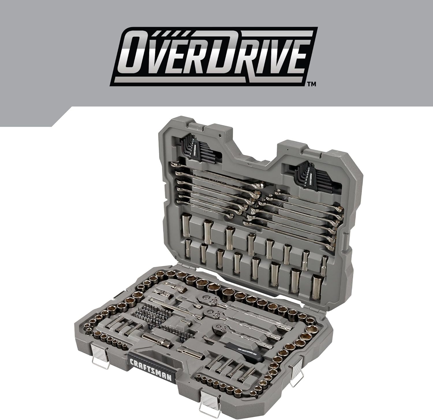 Craftsman OVERDRIVE 1/4 & 3/8 & 1/2 in. drive Metric/SAE 6 Point Mechanic's Tool Set 154 pc Craftsman OVERDRIVE 1/4 & 3/8 & 1/2 in. drive Metric/SAE 6 Point Mechanic's Tool Set 154 pc - Image 8