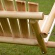 Outsunny 2-Seat Porch Swing with Stand, Wooden Patio Swing Chair Bench, for Garden, Poolside, Backyard, Natural