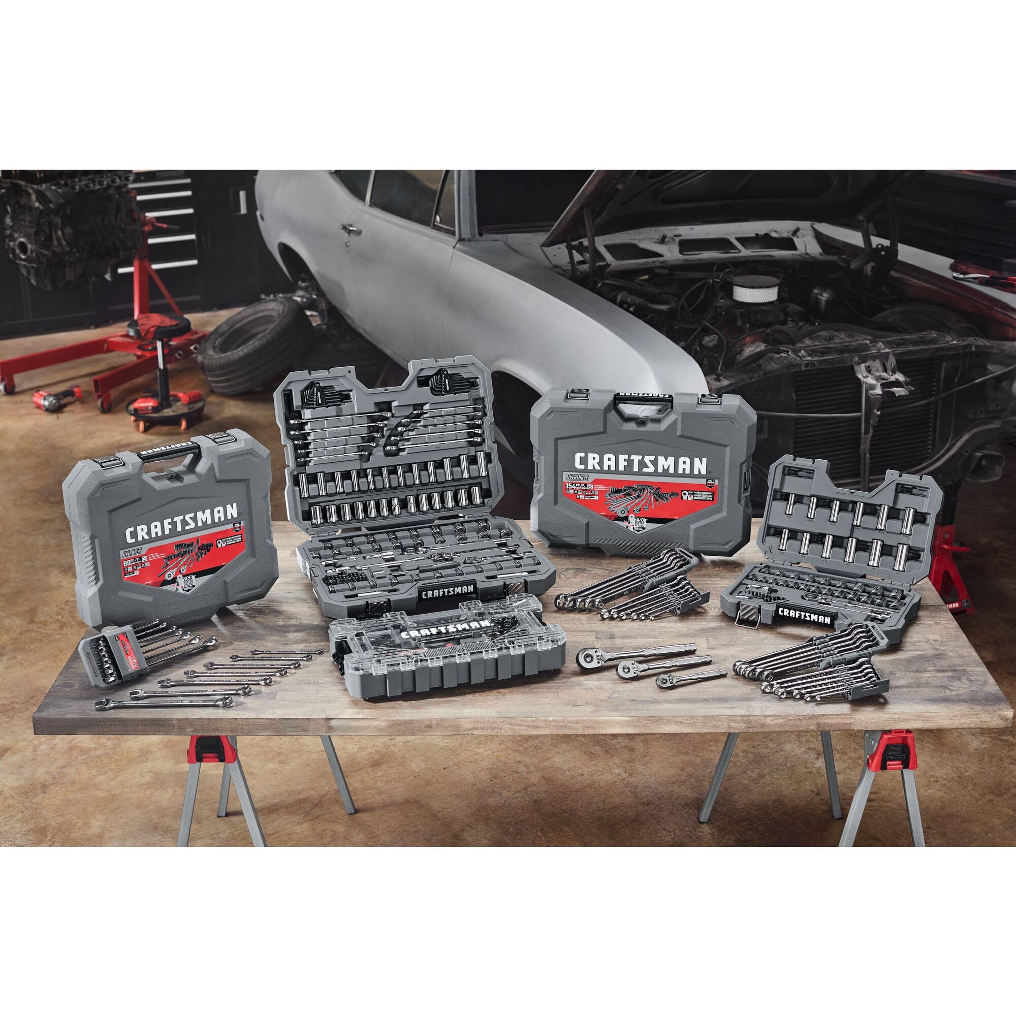 Craftsman OVERDRIVE 1/4 & 3/8 & 1/2 in. drive Metric/SAE 6 Point Mechanic's Tool Set 154 pc Craftsman OVERDRIVE 1/4 & 3/8 & 1/2 in. drive Metric/SAE 6 Point Mechanic's Tool Set 154 pc - Image 2