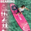 FLYPARK 11'x34 Inflatable Paddle Boards, Extra Wide SUP for 420lbs/3Adults, Yoga Stand Up Paddle Board, 110L Backpack