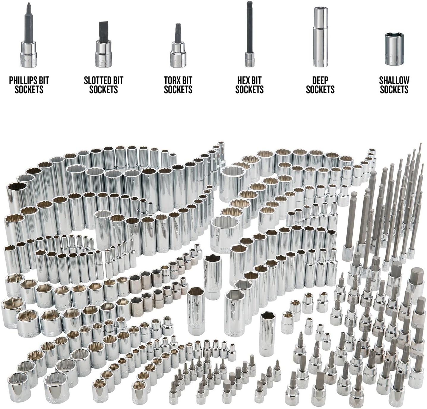 Craftsman 1/4 & 3/8 & 1/2 in. drive SAE 6 and 12 Point Socket Set 299 pc Craftsman 1/4 & 3/8 & 1/2 in. drive SAE 6 and 12 Point Socket Set 299 pc - Image 8