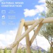Outsunny 660 lbs Porch Swing Frame, Heavy Duty A-Frame Wooden Swing Stand for DIY Painting, Freestanding Hanging Chair Stand Only