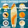 PORTAL SUP Inflatable Paddle Board for Adults 10'6'' Stand Up Paddleboard,Non-Slip Deck Blow up Paddle Boards