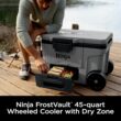 Ninja FrostVault 45 qt Wheeled Cooler, Light Grey