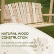 Outsunny 2-Seat Porch Swing with Stand, Wooden Patio Swing Chair Bench, for Garden, Poolside, Backyard, Natural