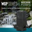 Little Giant WGP-65-PW 115 Volt, 1900 GPH Dual Discharge Direct Drive Submersible Waterfall and Pond Pump, Black, 566409
