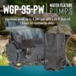 Little Giant WGP-95-PW 115 Volt, 4280 GPH Dual Discharge Direct Drive Submersible Waterfall and Pond Pump, Black, 566407 Little Giant WGP-95-PW 115 Volt, 4280 GPH Dual Discharge Direct Drive Submersible Waterfall and Pond Pump, Black, 566407