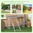 PawHut Chicken Activity Play with Swing Set for 3-4 Birds, Wooden Chicken Coop Accessory with Multiple Chicken Perches & Hen Ladder Gray