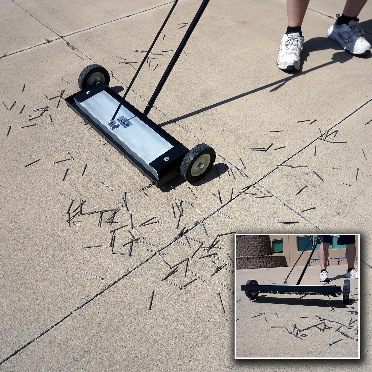 Master Magnetics Heavy Duty Magnetic Sweeper - Heavy Duty Push-Type with Release, 24" Sweeping Width, MFSM24RX Master Magnetics Heavy Duty Magnetic Sweeper - Heavy Duty Push-Type with Release, 24" Sweeping Width, MFSM24RX - Image 4