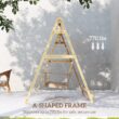 Outsunny 770lbs Porch Swing Frame, Heavy Duty A-Frame Wooden Swing Stand with Reinforced Bars, Freestanding Hanging Chair Stand Only