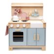 Tender Leaf Toys - Mini Chef Home Kitchen - Wooden Kitchenette Fully Equipped with Accessories
