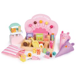 Tender Leaf Toys - Sweetie Pic’n’Mix Shop - Colorful Wood Retro-Style Candy Shop Play Set for Kids