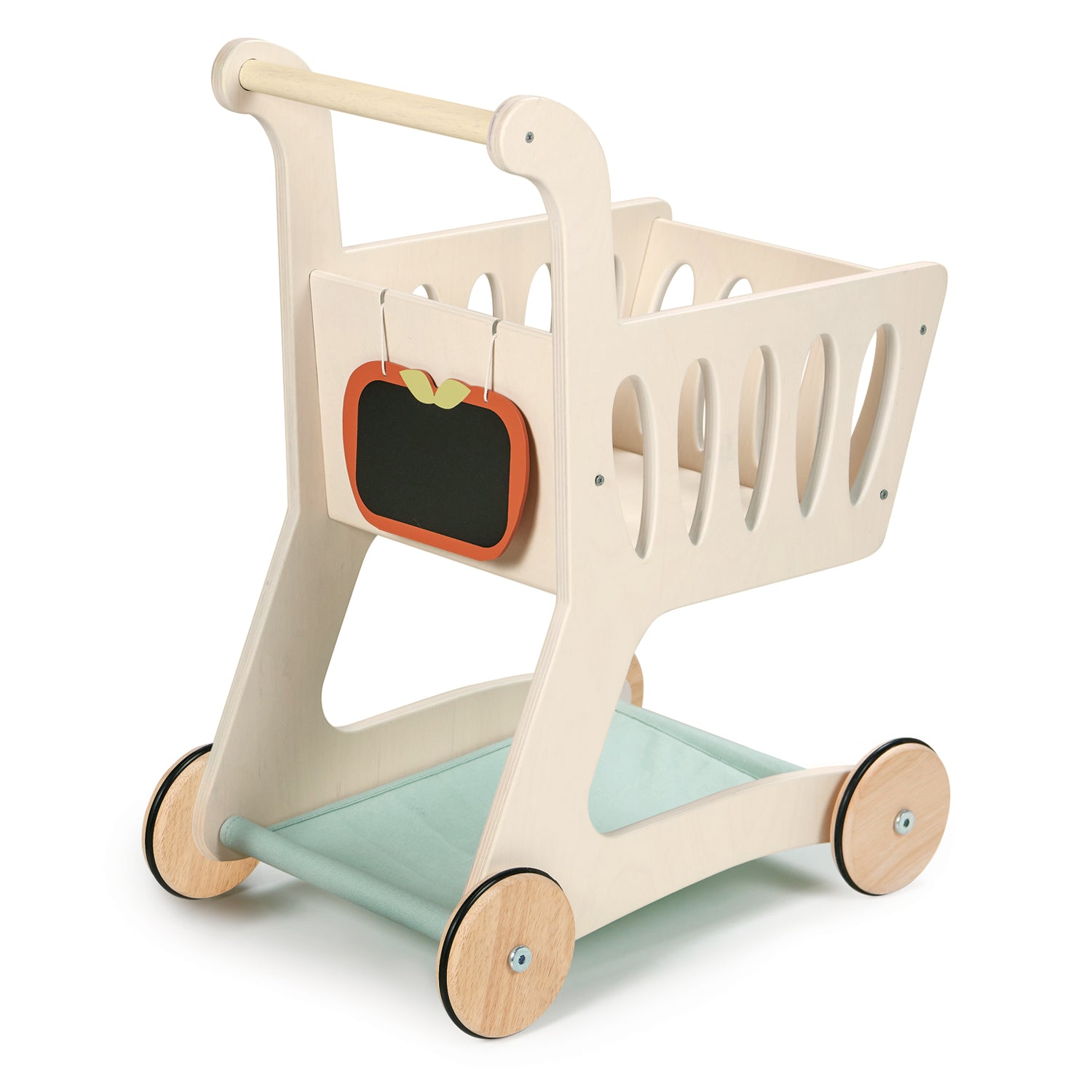 Tender Leaf Toys - Shopping Cart - Wooden Shopping Cart with Extra Storage Tender Leaf Toys - Shopping Cart - Wooden Shopping Cart with Extra Storage