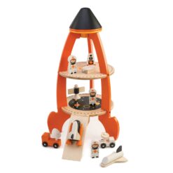 Tender Leaf Toys - Cosmic Rocket Set - 11 Pcs Wooden Rocket and Outer Space Themed Playset for Kids
