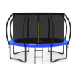 JUMPZYLLA Trampoline Outdoor 10FT with Enclosure and Ladder, ASTM Approved Recreational Trampoline for Kids and Adults, Anti-Rust Coated Frame, Blue