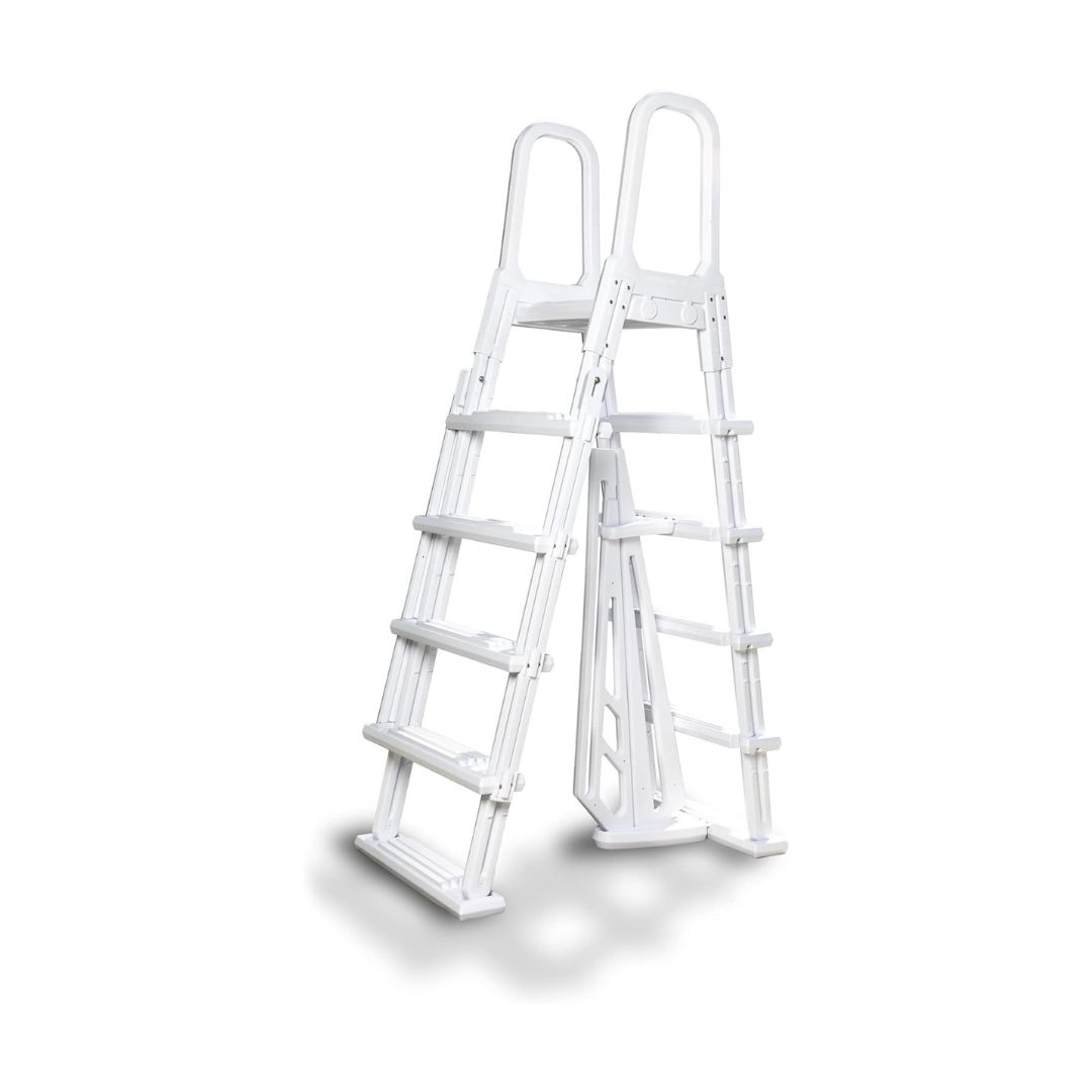 Poolzilla Pool Step Ladder for Above Ground Pools - A-Frame Flip Up Ladder w/Non Skid Platform - for 48’’ to 54’’ in. Above Ground Pools Poolzilla Pool Step Ladder for Above Ground Pools - A-Frame Flip Up Ladder w/Non Skid Platform - for 48’’ to 54’’ in. Above Ground Pools