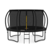 JUMPZYLLA Trampoline Outdoor 12FT with Enclosure and Ladder, ASTM Approved Recreational Trampoline for Kids and Adults, Anti-Rust Coated Frame, Black