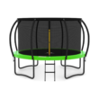 JUMPZYLLA Trampoline Outdoor 12FT with Enclosure and Ladder, ASTM Approved Recreational Trampoline for Kids and Adults, Anti-Rust Coated Frame, Green