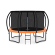 JUMPZYLLA Trampoline Outdoor 14FT with Enclosure and Ladder, ASTM Approved Recreational Trampoline for Kids and Adults, Anti-Rust Coated Frame, Orange