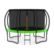 JUMPZYLLA Trampoline Outdoor 14FT with Enclosure and Ladder, ASTM Approved Recreational Trampoline for Kids and Adults, Anti-Rust Coated Frame, Green