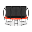 JUMPZYLLA Trampoline Outdoor 12FT with Enclosure and Ladder, ASTM Approved Recreational Trampoline for Kids and Adults, Anti-Rust Coated Frame, Red