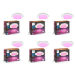Philips Hue Smart Slim 5/6 Inch LED Downlight - White and Color Ambiance Color-Changing Light - 6 Pack