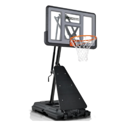 Basketball Hoop Outdoor 44-48Inch Impact Backboard, 5.3-10FT Height Adjustable Basketball Hoop Goal System with Portable Wheels for Adults
