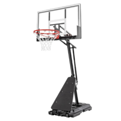 Basketball Hoop 48 Inch Backboard Portable Basketball Hoop Outdoor,5.3-10ft Stepless Regulation Crank Adjust Basketball Goal System