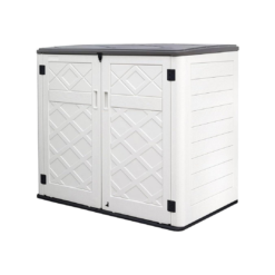 Decksplore Outdoor Storage Shed 358 Gal. 53.15 in.x 33. 07 in.x 46. 85 in. White Resin Large Waterproof Deck Box Shed