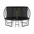 JUMPZYLLA Trampoline Outdoor 10FT with Enclosure and Ladder, ASTM Approved Recreational Trampoline for Kids and Adults, Anti-Rust Coated Frame, Black