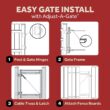 Adjust-a-Gate 60-96 in. W x 47 in. H Steel Gate Frame Kit, Original Wide Width Full Frame Gate Kit