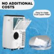 AIRO COMFORT 14,000 BTU Portable Air Conditioner Cools 700 Sq. Ft. with Dehumidifier and LCD Remote in White