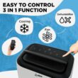 AIRO COMFORT 14,000 BTU Portable Air Conditioner Cools 700 Sq. Ft. with Dehumidifier and LCD Remote in White