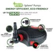 Alpine Corporation Eco-Sphere Energy-Saving Pump 2800GPH with 33' Cord