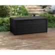 Keter Brightwood 120 Gal. Resin Large Deck Box for Outdoor Patio Garden Furniture, Cushion Storage, Pool Accessories, Grey Keter Brightwood 120 Gal. Resin Large Deck Box for Outdoor Patio Garden Furniture, Cushion Storage, Pool Accessories, Grey