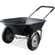 Best Choice Products 5 cu. ft. Black Plastic Wheelbarrow with Padded Handles
