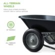 Best Choice Products 5 cu. ft. Black Plastic Wheelbarrow with Padded Handles
