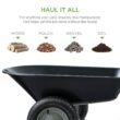 Best Choice Products 5 cu. ft. Black Plastic Wheelbarrow with Padded Handles