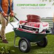 Best Choice Products 5 cu. ft. Black Plastic Wheelbarrow with Padded Handles