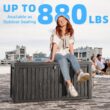 EasyUp 180 Gal. Black Resin Outdoor Storage Deck Box
