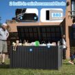 EasyUp 180 Gal. Black Resin Outdoor Storage Deck Box